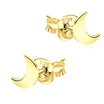 Crescent Moon Shaped Silver Ear Stud STS-5306